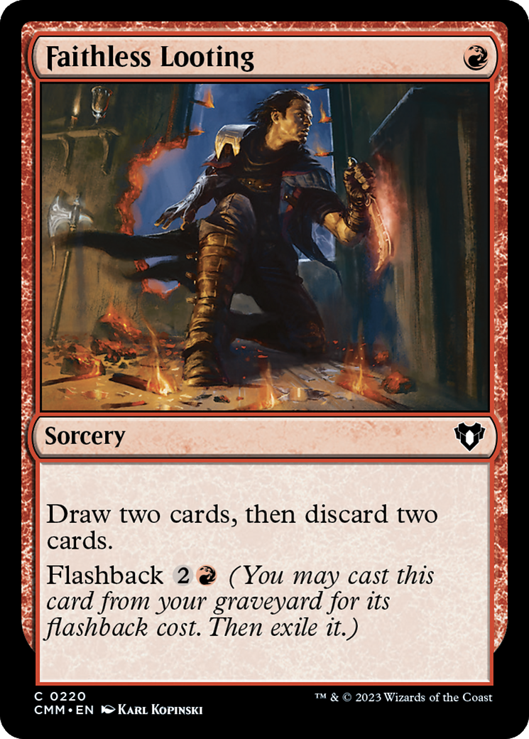 Faithless Looting (220) Foil - Commander Masters