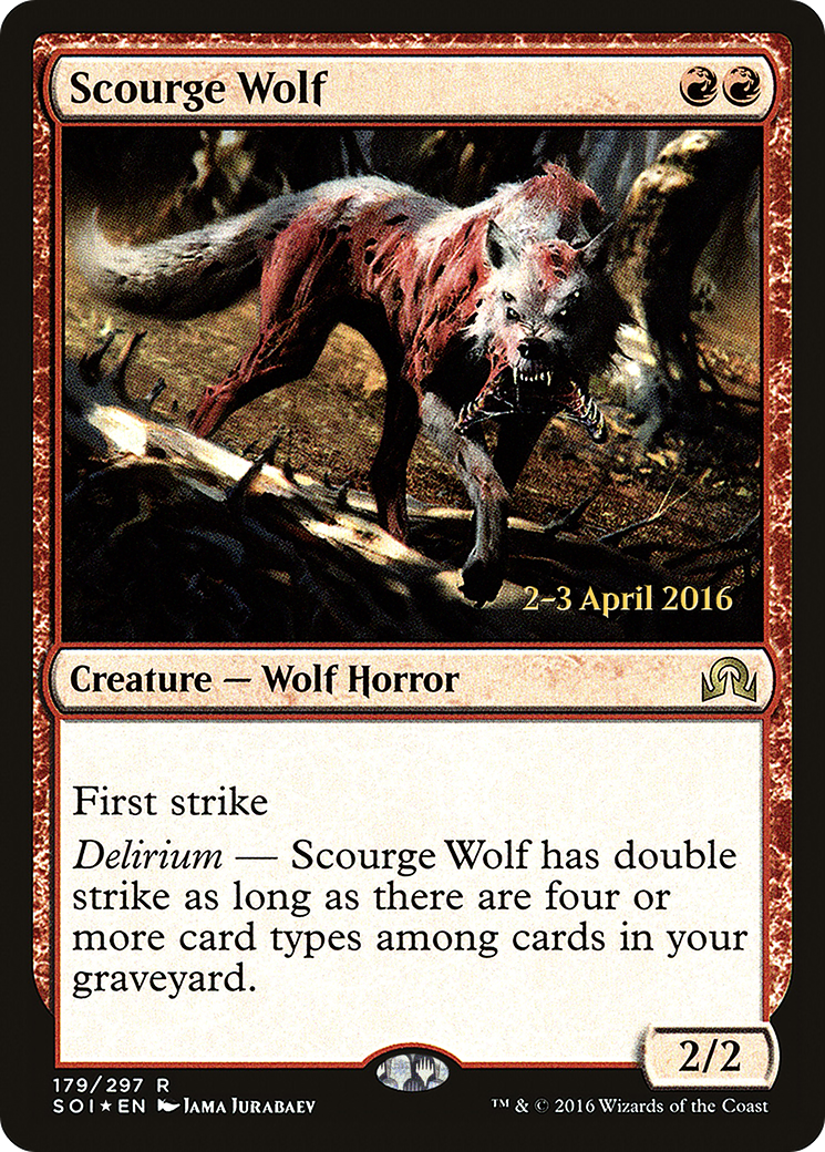 Scourge Wolf (179) Foil - Shadows over Innistrad Promos