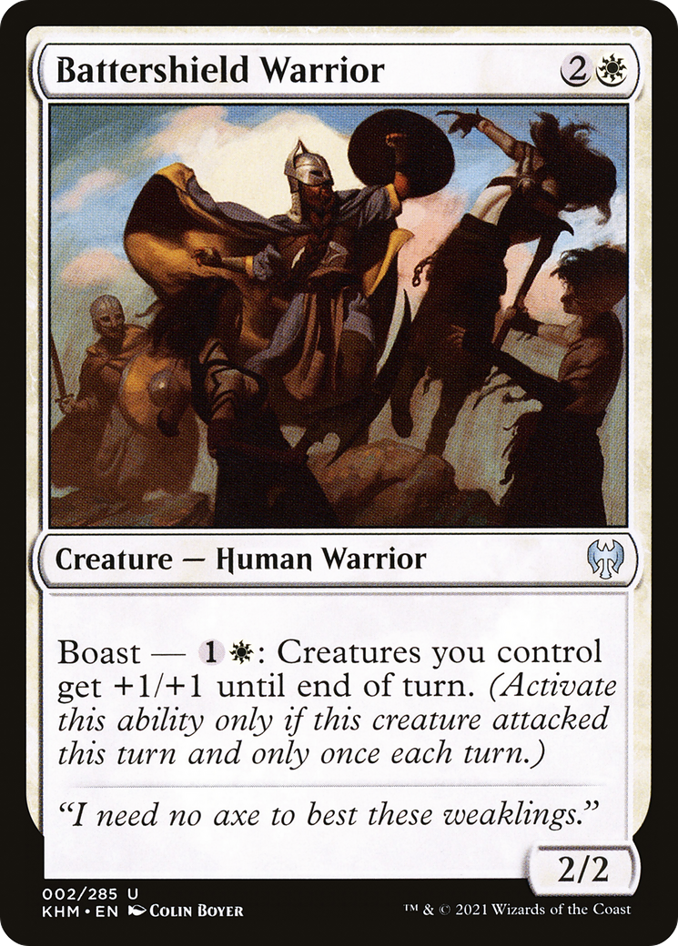 Battershield Warrior (002) Foil - Kaldheim