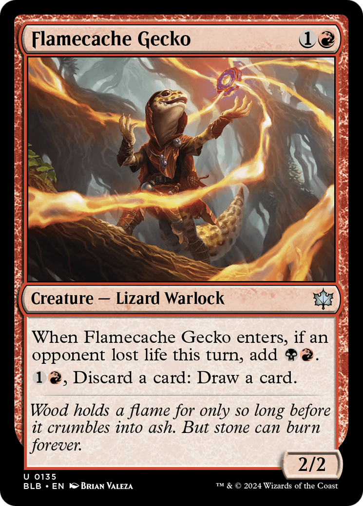 Flamecache Gecko (135) - Bloomburrow