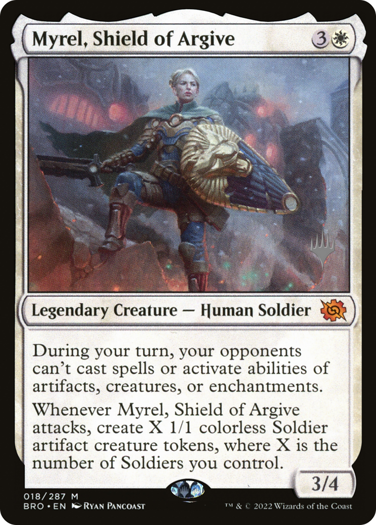 Myrel, Shield of Argive (018) Foil - The Brothers' War Promos