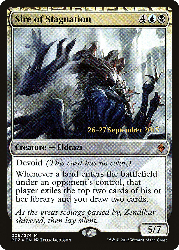 Sire of Stagnation (206) Foil - Battle for Zendikar Promos