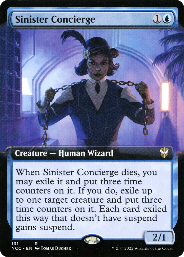 Sinister Concierge (Extended Art) (131) - New Capenna Commander