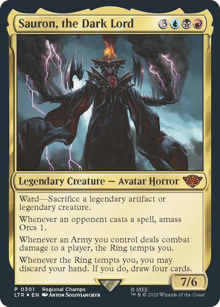 Sauron, the Dark Lord (301) Foil - Pro Tour Promos