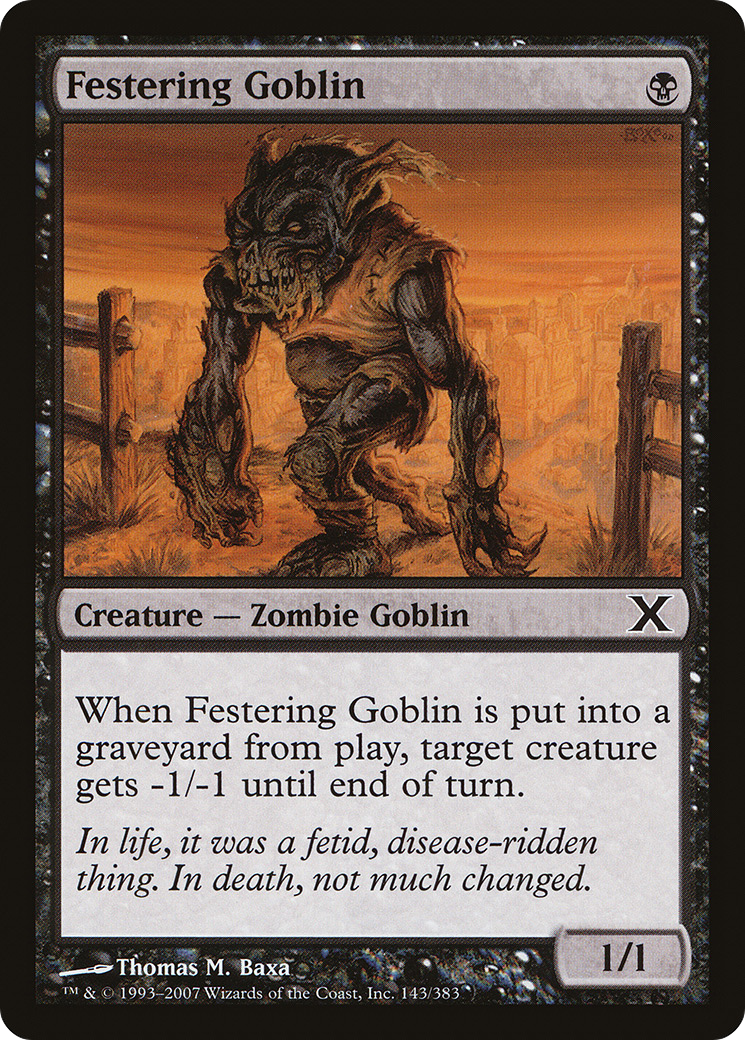 Festering Goblin (143) Foil - Tenth Edition
