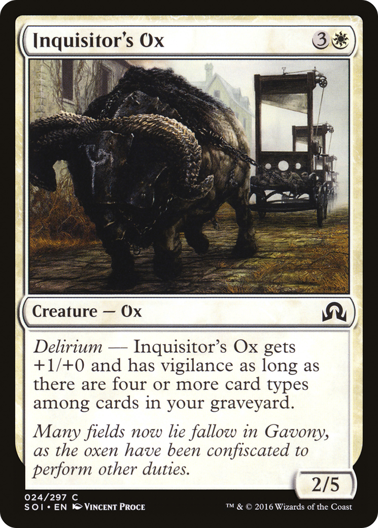 Inquisitor's Ox (024) Foil - Shadows over Innistrad