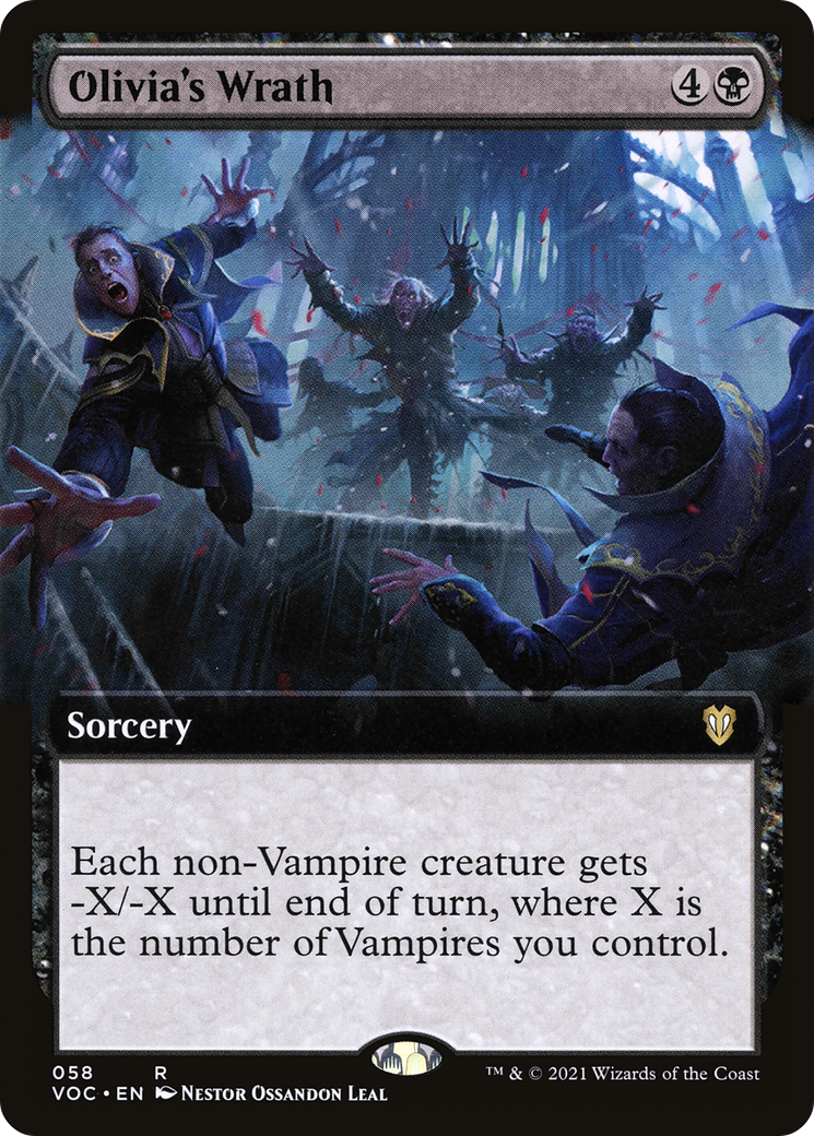 Olivia's Wrath (Extended Art) (058) - Crimson Vow Commander