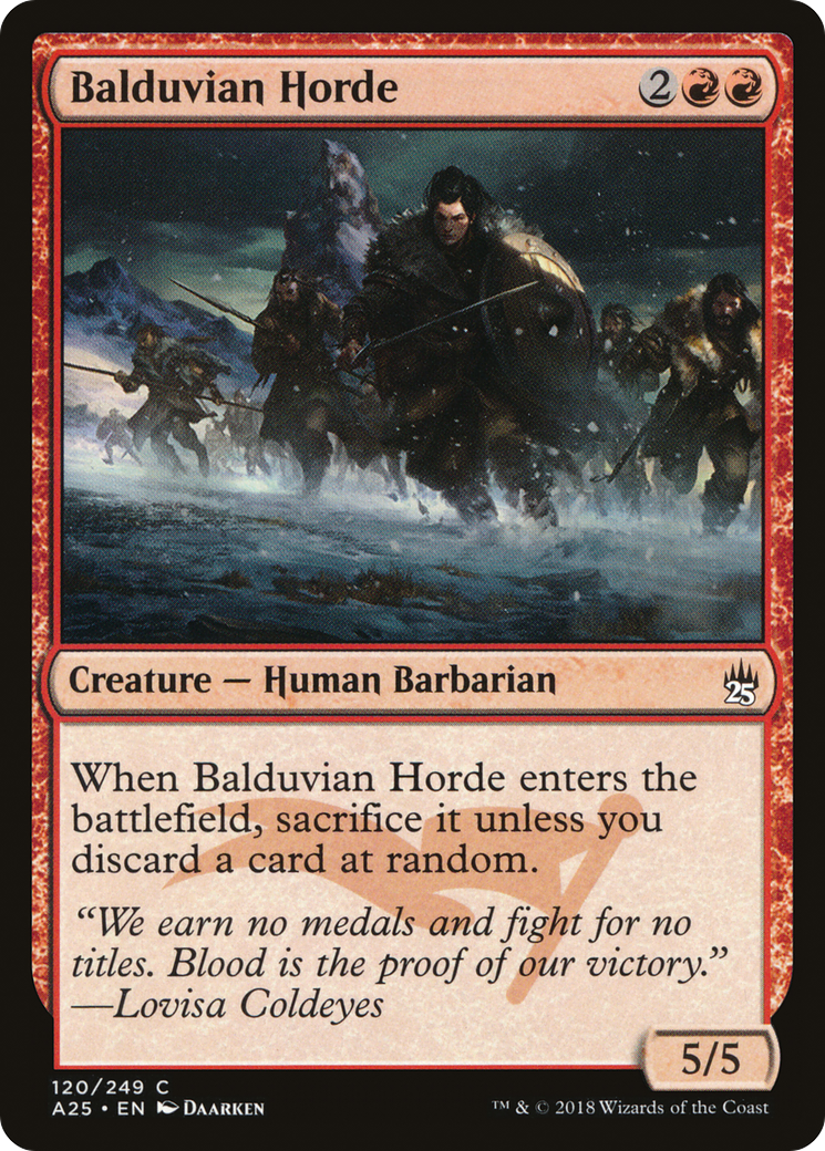 Balduvian Horde (120) Foil - Masters 25
