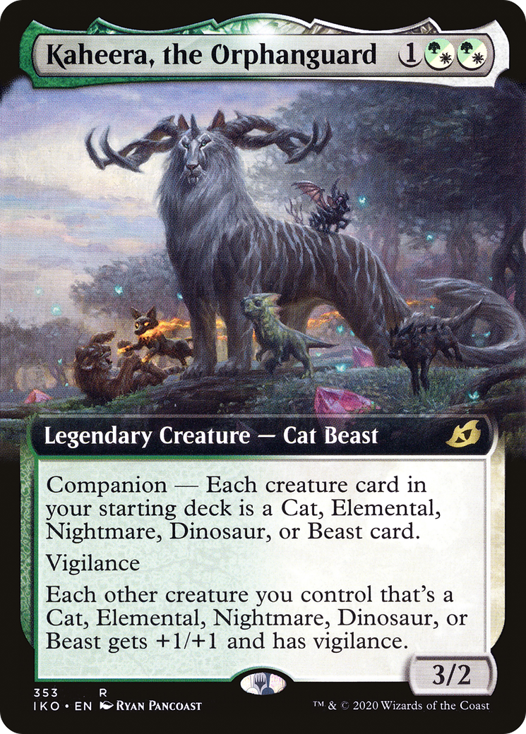 Kaheera, the Orphanguard (Extended Art) (353) Foil - Ikoria: Lair of Behemoths
