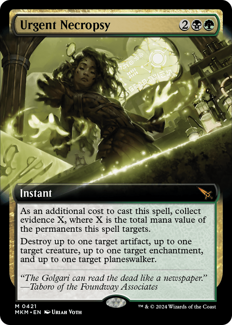 Urgent Necropsy (Extended Art) (421) Foil - Murders at Karlov Manor
