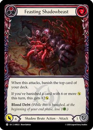 Feasting Shadowbeast (Red) (IAR023) Rainbow Foil - Usurp the Shadow Throne