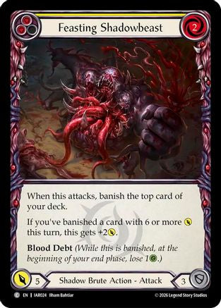 Feasting Shadowbeast (Yellow) (IAR024) Rainbow Foil - Usurp the Shadow Throne