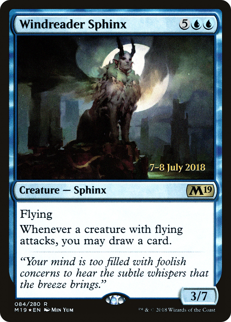 Windreader Sphinx (084) Foil - Core Set 2019 Promos