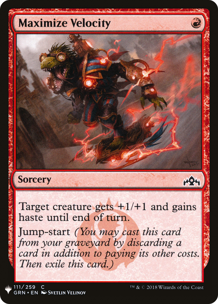 Maximize Velocity (GRN-111) - The List