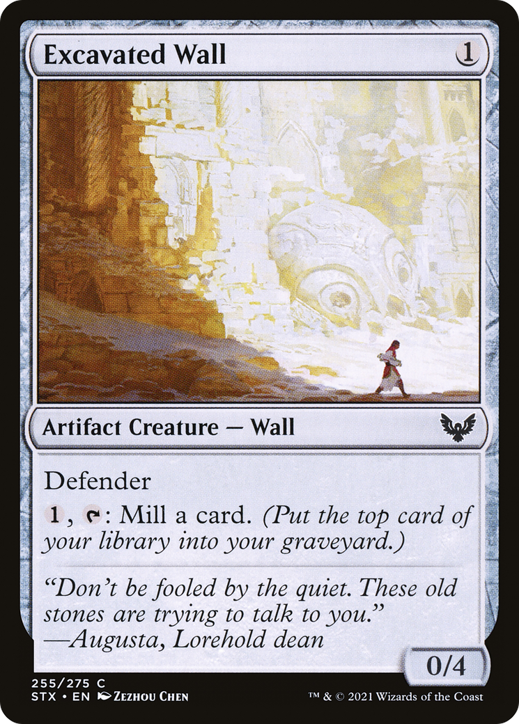 Excavated Wall (255) Foil - Strixhaven: School of Mages