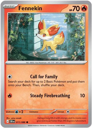 Fennekin (11) Reverse Holofoil - Chaos Rising