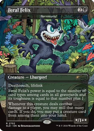 Feral Felix – Barrowgoyf (2702) Foil - Secret Lair Drop Series