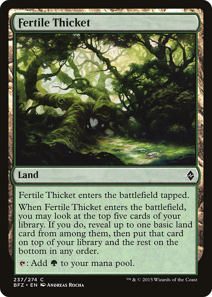 Fertile Thicket (237) Foil - Battle for Zendikar
