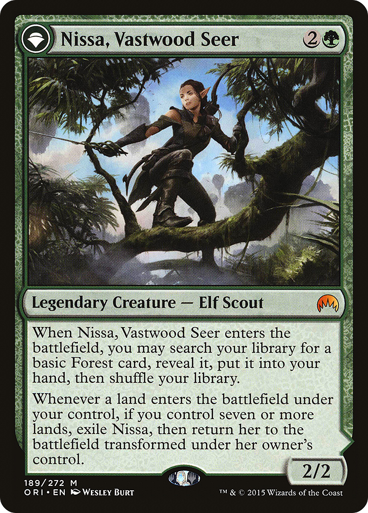 Nissa, Vastwood Seer // Nissa, Sage Animist (189) Foil - Magic Origins