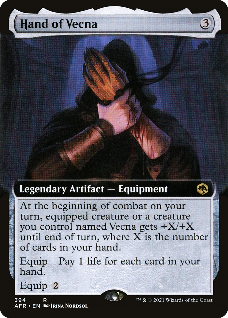 Hand of Vecna (Extended Art) (394) Foil - Adventures in the Forgotten Realms
