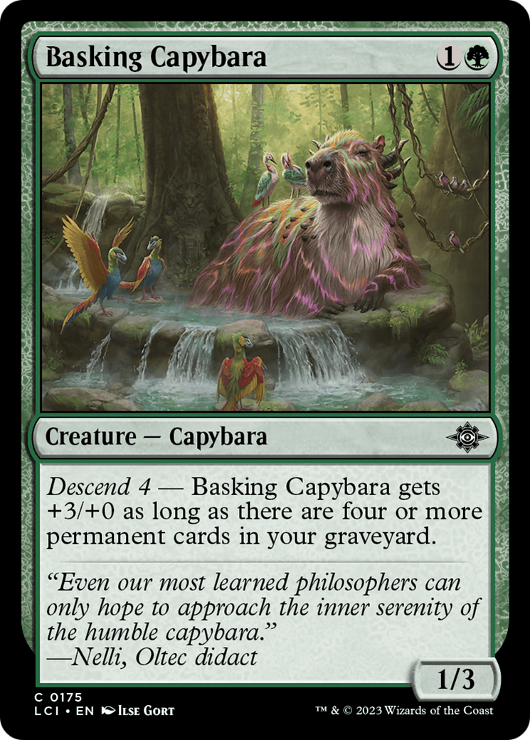 Basking Capybara (175) Foil - The Lost Caverns of Ixalan