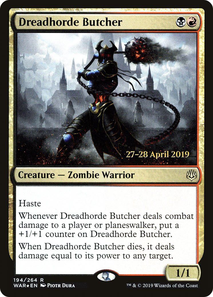Dreadhorde Butcher (194) Foil - War of the Spark Promos