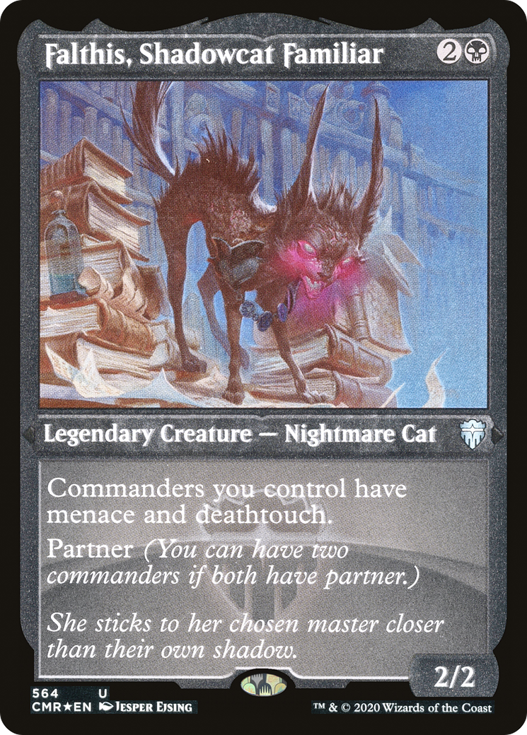Falthis, Shadowcat Familiar (564) Etched - Commander Legends
