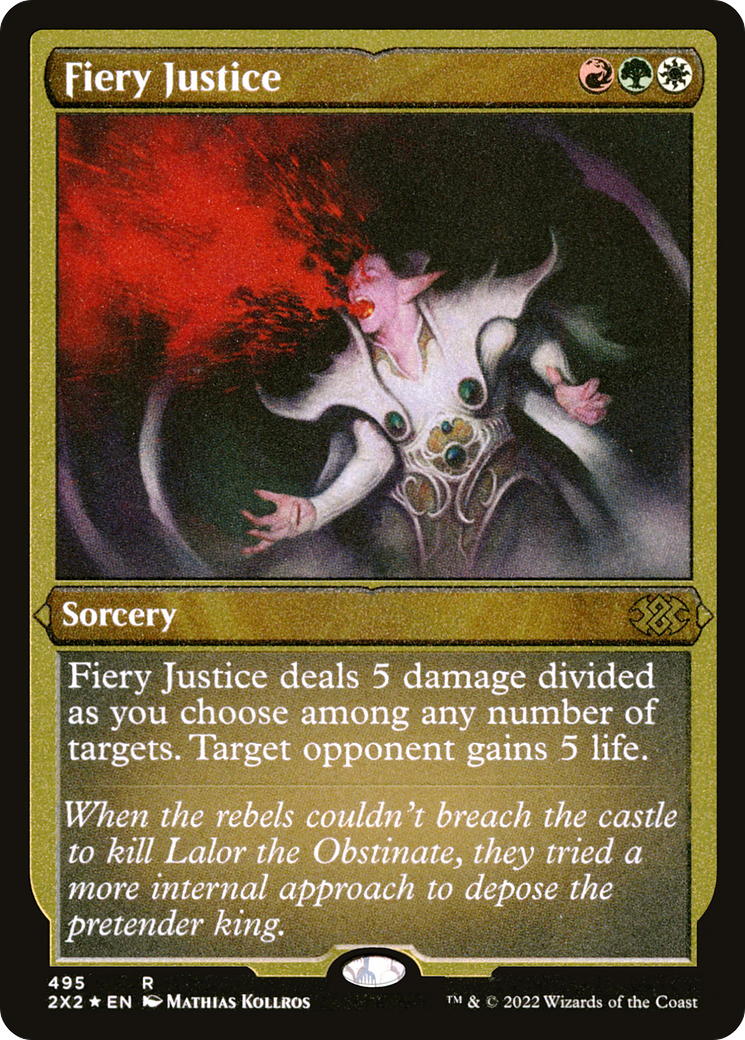 Fiery Justice (495) Etched Foil - Double Masters 2022