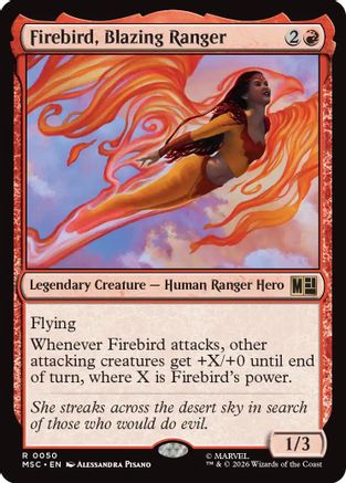 Firebird, Blazing Ranger (050) Surge Foil - Commander: Marvel Super Heroes
