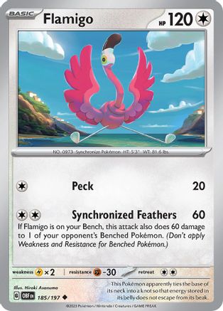 Flamigo (185) Reverse Holofoil - Obsidian Flames