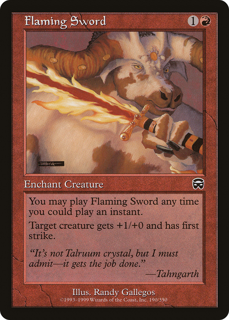Flaming Sword (190) Foil - Mercadian Masques