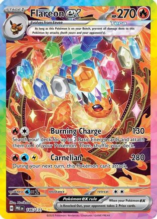 Flareon ex (Alternate Full Art) (146) Holofoil - Prismatic Evolutions