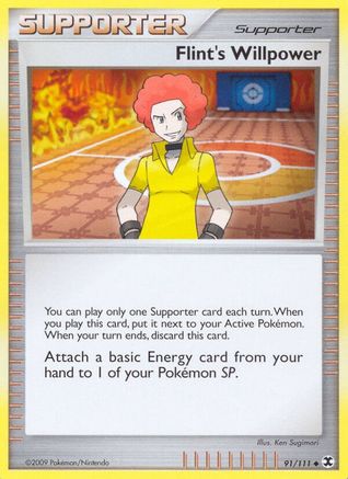 Flint's Willpower (91) Reverse Holofoil - Rising Rivals
