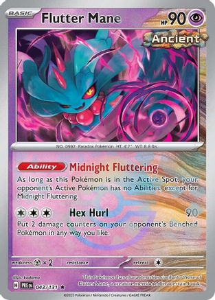 Flutter Mane (Poke Ball Pattern) (43) Reverse Holofoil - Prismatic Evolutions