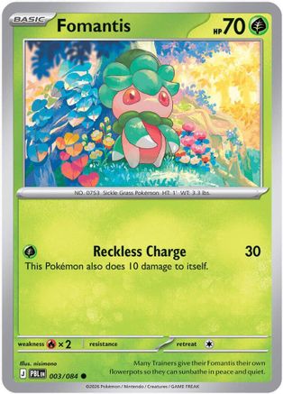 Fomantis (3) Reverse Holofoil - Pitch Black