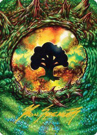 Forest (032s) Gold-Stamped - Art Series: Tarkir: Dragonstorm