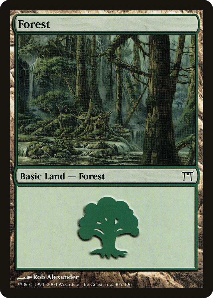 Forest (305) Foil - Champions of Kamigawa