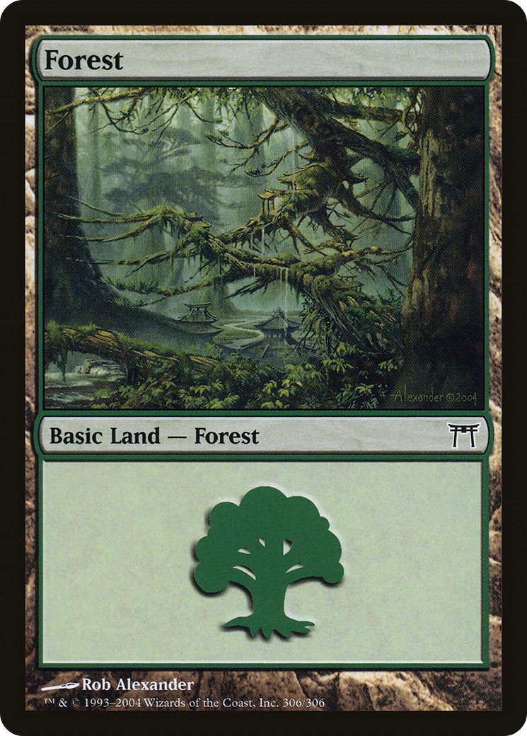 Forest (306) Foil - Champions of Kamigawa