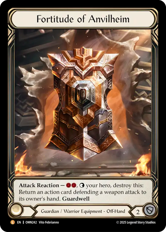 Fortitude of Anvilheim (Extended Art) (OMN242) Rainbow Foil - Omens of the Third Age