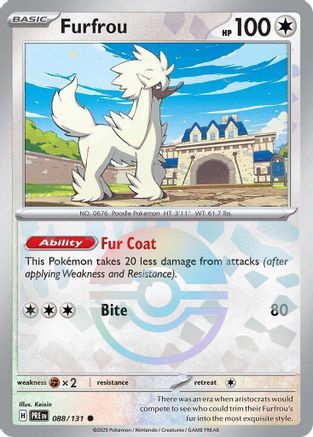 Furfrou (Poke Ball Pattern) (88) Reverse Holofoil - Prismatic Evolutions