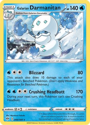 Galarian Darmanitan (Cracked Ice Holo) (Deck Exclusives) (44) Holofoil - Darkness Ablaze