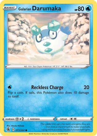 Galarian Darumaka (71) Reverse Holofoil - Fusion Strike