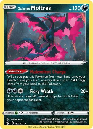 Galarian Moltres (93) Holofoil - Evolving Skies
