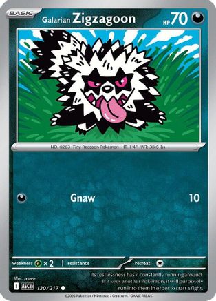 Galarian Zigzagoon (130) Reverse Holofoil - Ascended Heroes