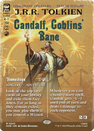 Gandalf, Goblins' Bane // Flameshape (Book Cover) (242) - The Hobbit