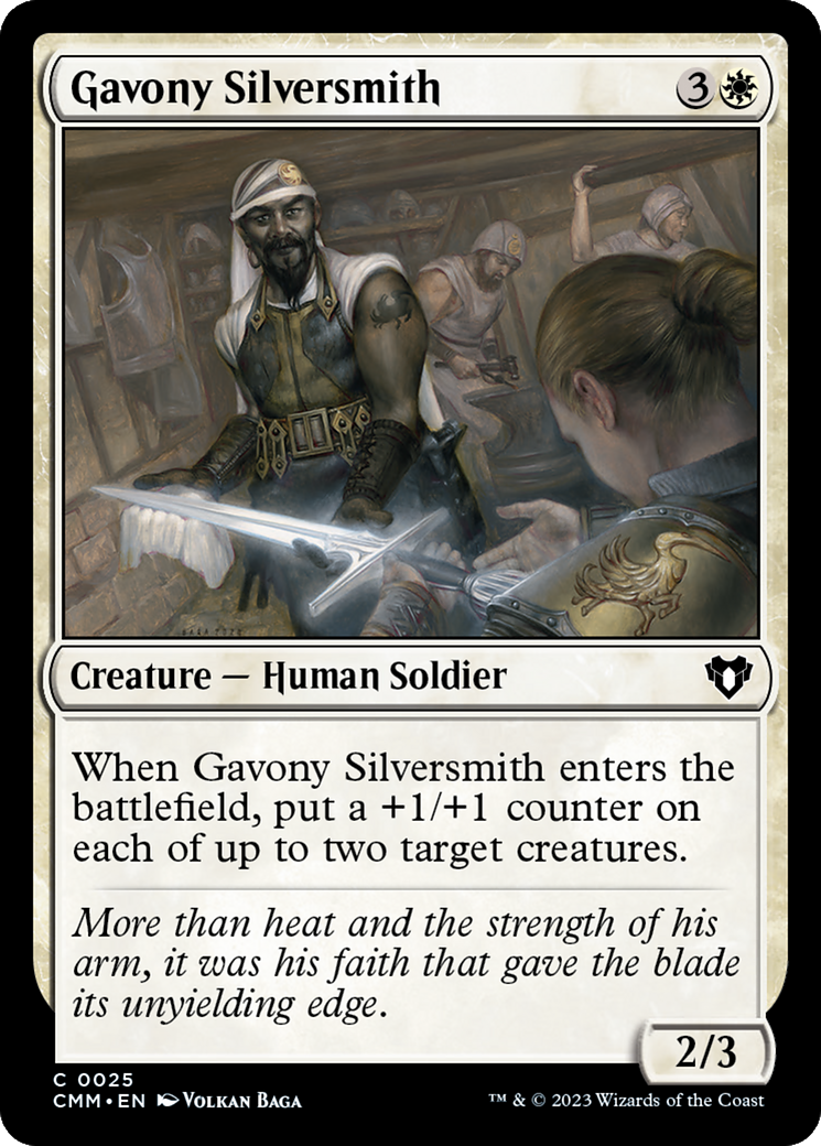 Gavony Silversmith (025) Foil - Commander Masters