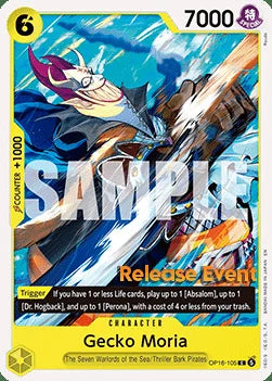 Gecko Moria (OP16-105) Release Event Cards