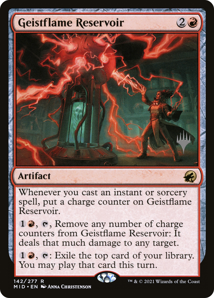 Geistflame Reservoir (142p) - Innistrad: Midnight Hunt Promos Foil