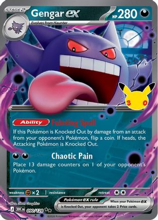 Gengar ex (90) Holofoil - 30th Celebration