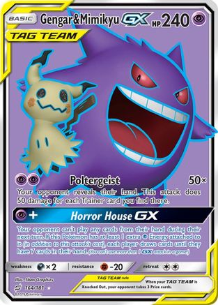 Gengar & Mimikyu GX (Full Art) (164) Holofoil - Team Up